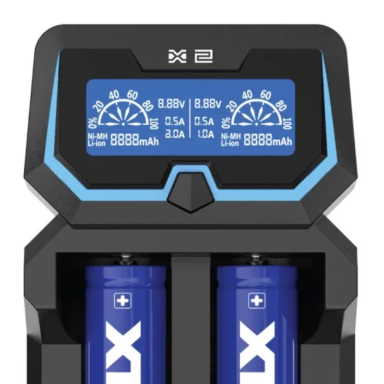 Xtar X2 Battery Charger Screen Display