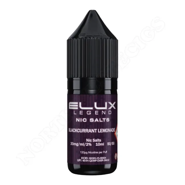 Blackcurrant Lemonade Nic Salt by Elux Legend