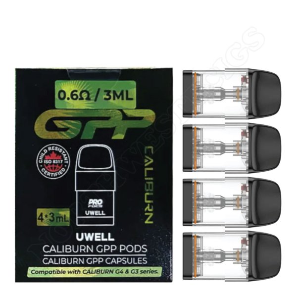 Uwell Caliburn 0.4 Ohm GPP Pods 4 pack with box 2x