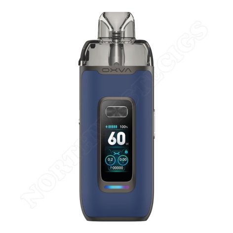 OXVA VPrime Pod Kit Blue Leather Front 2x