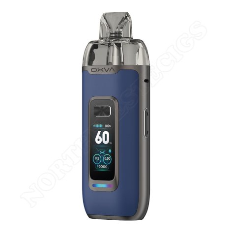 OXVA VPrime Pod Kit Blue Leather Side 2x