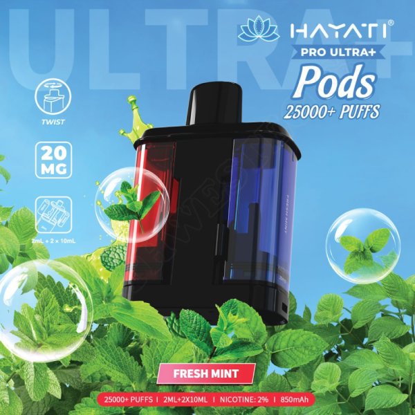Hayati Fresh Mint Pro Ultra+ Replacement Pod 2x