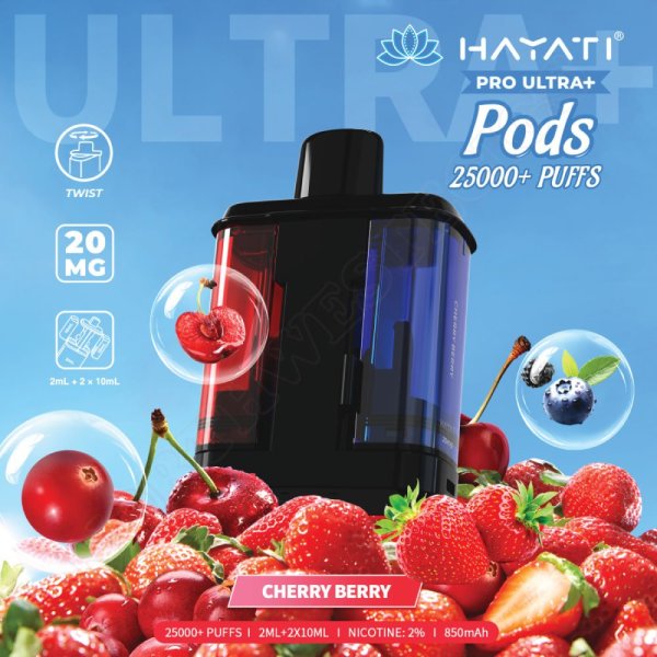 Cherry Berry Hayati Pro Ultra+ Pod 2x