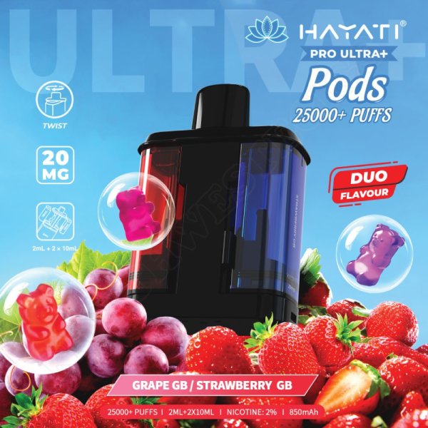 Grape GB / Strawberry GB Hayati Pro Ultra+ Pod 2x