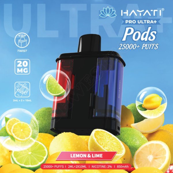 Lemon & Lime - Hayati Ultra+ Replacement Pod Info 2x